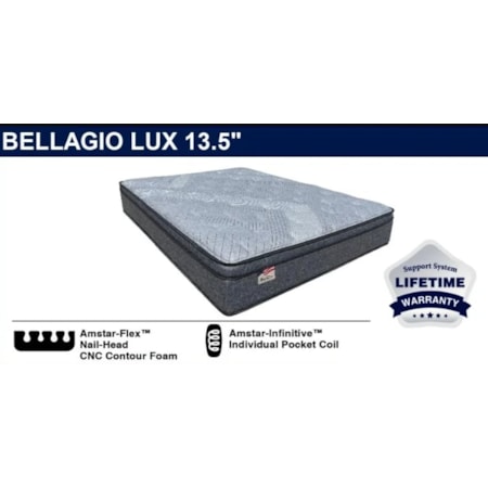 BELLAGIO PLUSH EURO-TOP QUEEN | MATTRESS