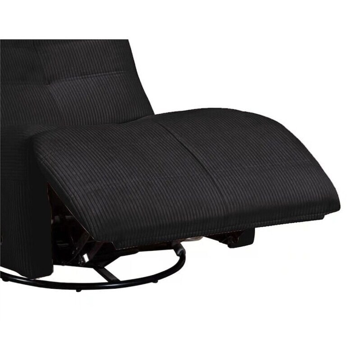 Lilola Home Gaming Chairs BLACK CORDUORY SWIVEL GLIDER | RECLINING GAM