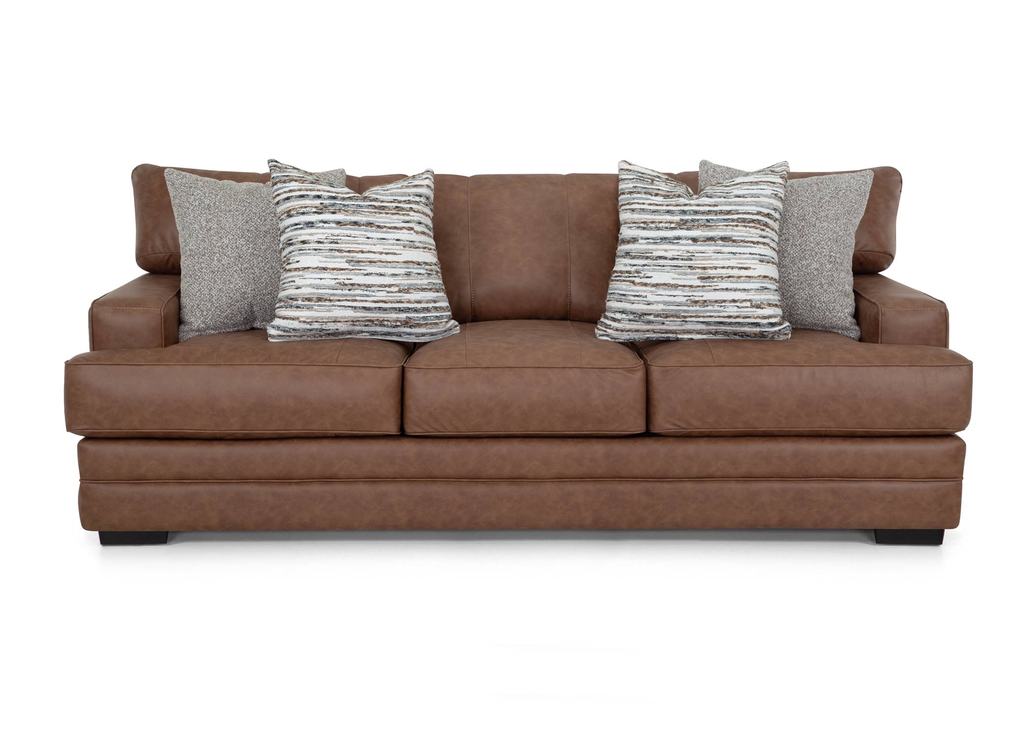REGENCY SADDLE BROWN SOFA AND | LOVESEAT