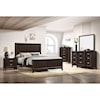 Elements International Belmont BELMONT MERLOT 4 PIECE QUEEN | BEDROOM SET