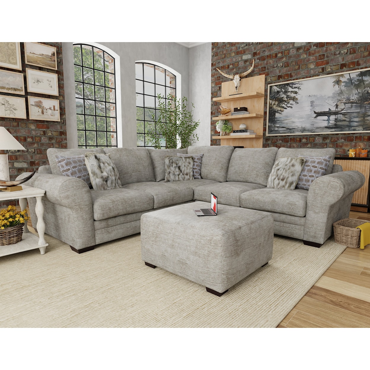 Corinthian Kalamazoo KALAMAZOO BEIGE 2 PIECE SECTIONAL |