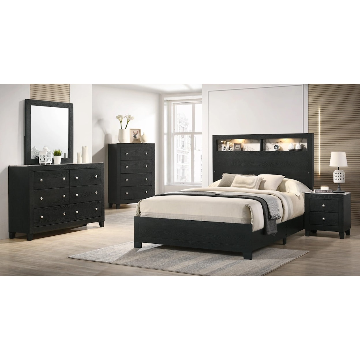 Crown Mark Kaden KADEN 4 PIECE QUEEN BEDROOM SET |