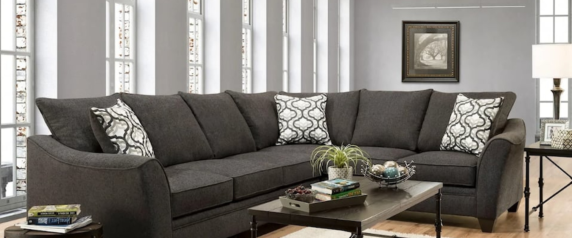 DUSK CONCRETE 2 PC SECTIONAL |