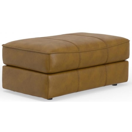 CORVALLIS TAN ITALIAN LEATHER, | OTTOMAN