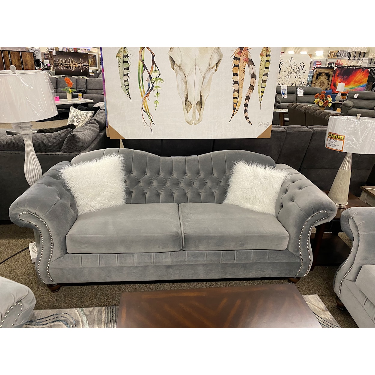 Furniture Zone Abby Pewter ABBY PEWTER SOFA & LOVESEAT |