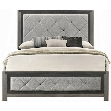 CASSIO TWO TONE GREY QUEEN BED |