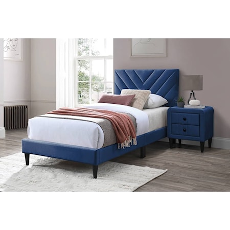 VENUS BLUE TWIN BED |