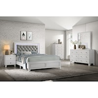 LINDA WHITE 4 PIECE QUEEN BEDROOM | SET