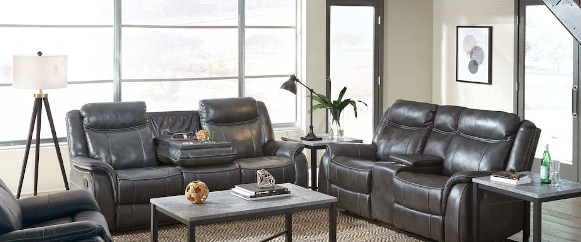 AVIATOR CHARCOAL SOFA & LOVESEAT |