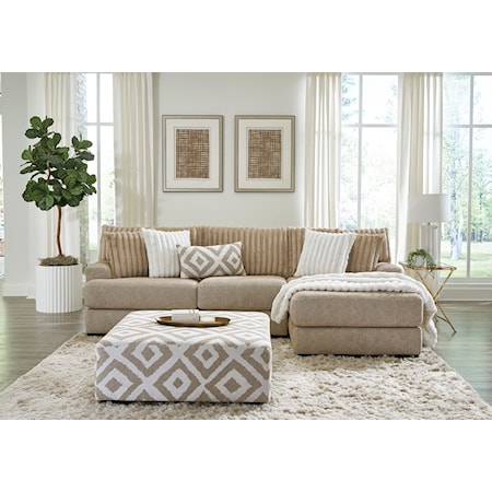 CLARISSA TOAST 2 PIECE SECTIONAL, | WITH RAF