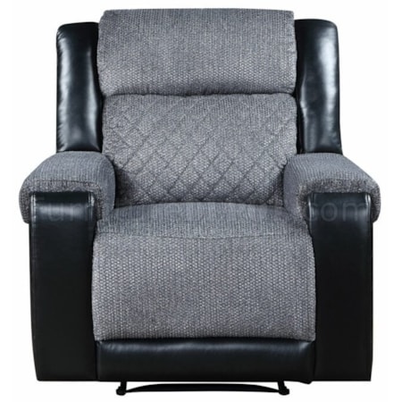 MINSK BLACK AND GREY RECLINER |