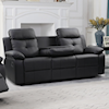 Titanic Furniture Treasure TREASURE BLACK RECLINING SOFA AND | LOVESEAT