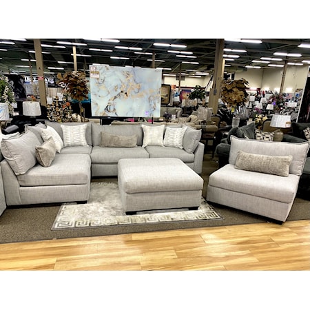 PACHENO GREY 4 PIECE MODULAR | SECTIONAL