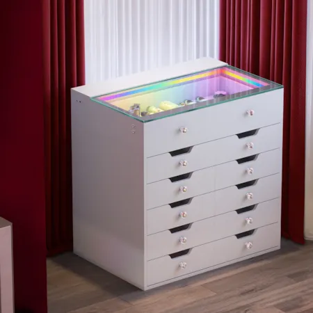 PRINCESS WHITE STORAGE CHEST WITH | LED