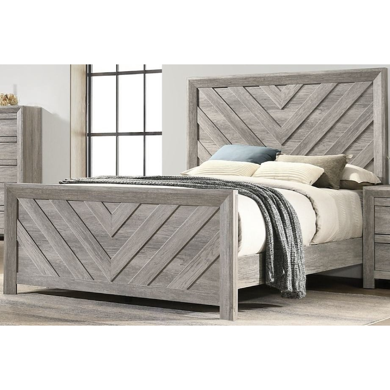 Elements International Emma EMMA WHITE 4 PC QUEEN BEDROOM |