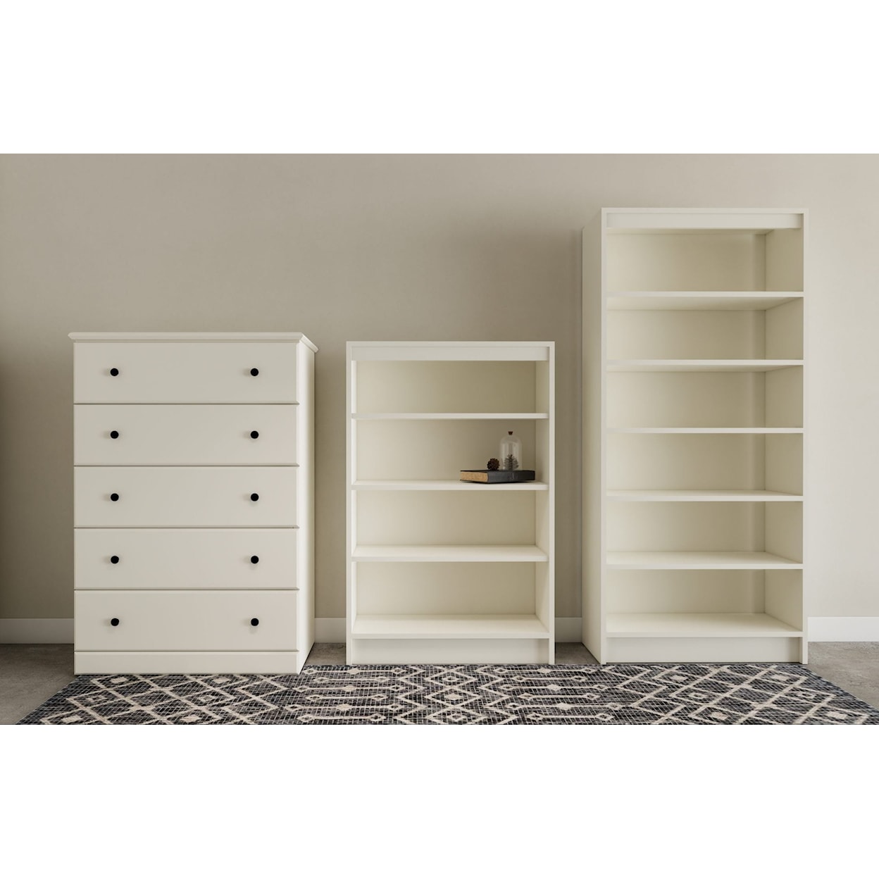 Perdue Bookcases ROCKPORT WHITE 4 SHELVES 48" | BOOKCASE