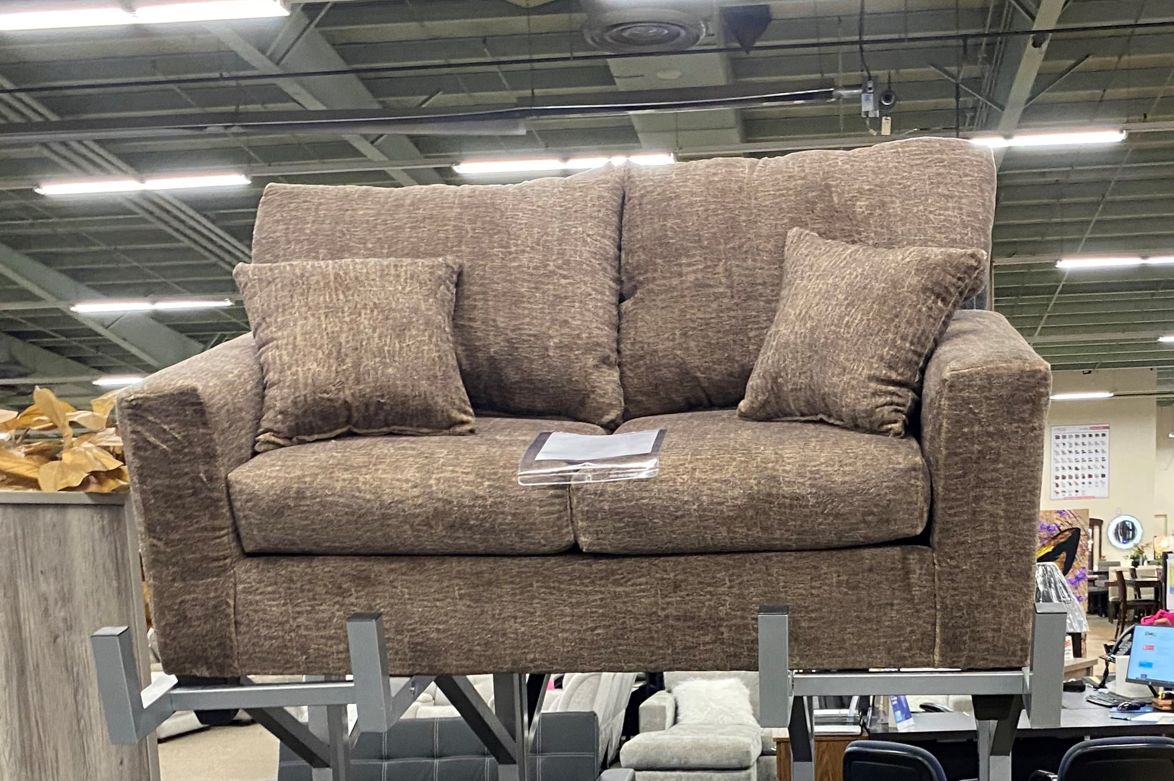 Kitty 58070 KITTY FLUFF BARK LOVESEAT 7 Day Furniture Uph Loveseats