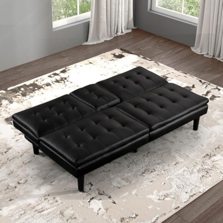 ANNETTE BLACK FUTON WITH CUPHOLDERS | AND US