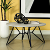 Coaster Cement and Gunmetal CEMENT AND GUNMETAL ROUND COFFEE | TABLE
