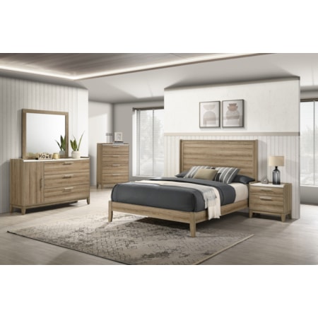 MIRI NATURAL 4 PIECE QUEEN BEDROOM | SET
