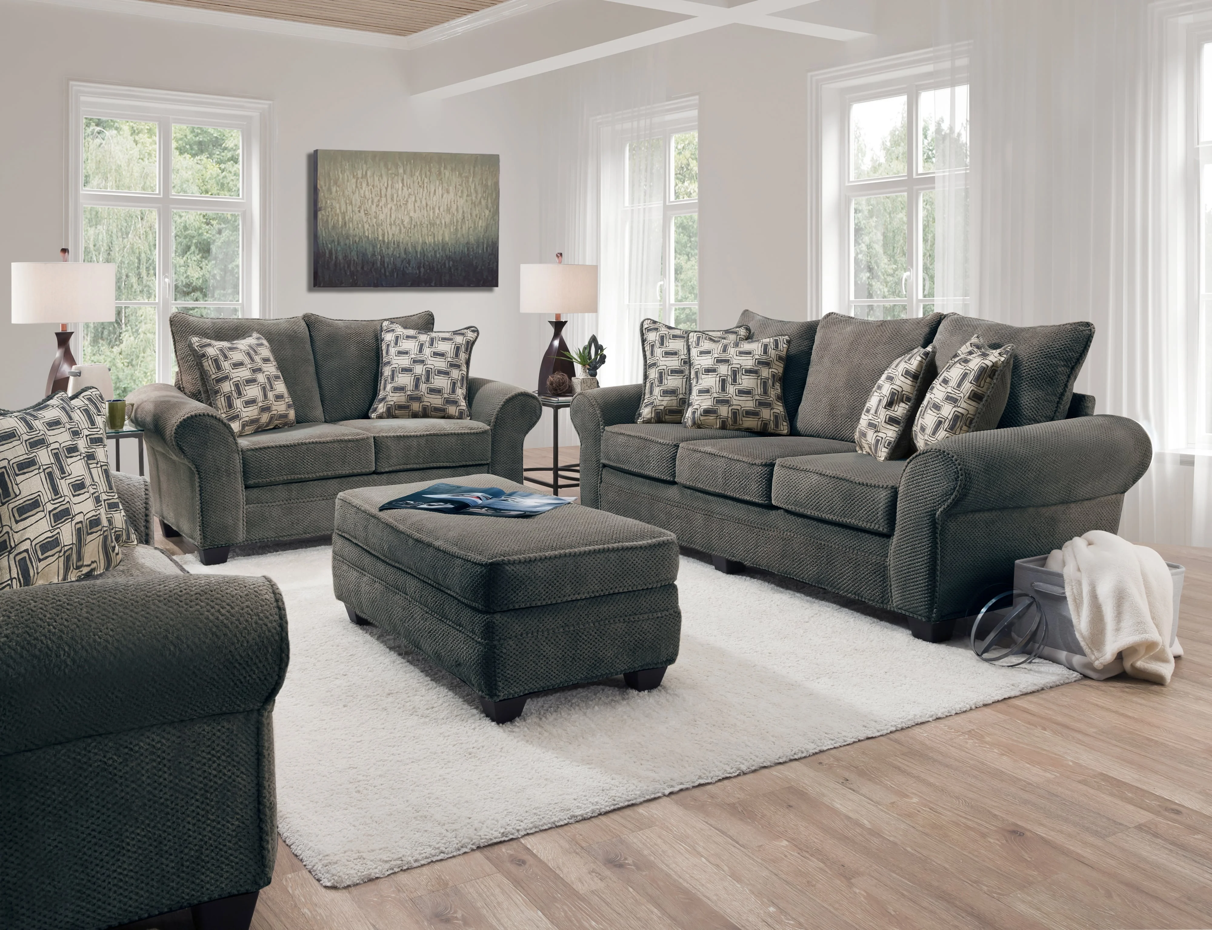 Trinidad 32034 TRINIDAD GRANITE SOFA & LOVESEAT 7 Day Furniture