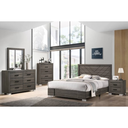 EMMITT GREY QUEEN BED |