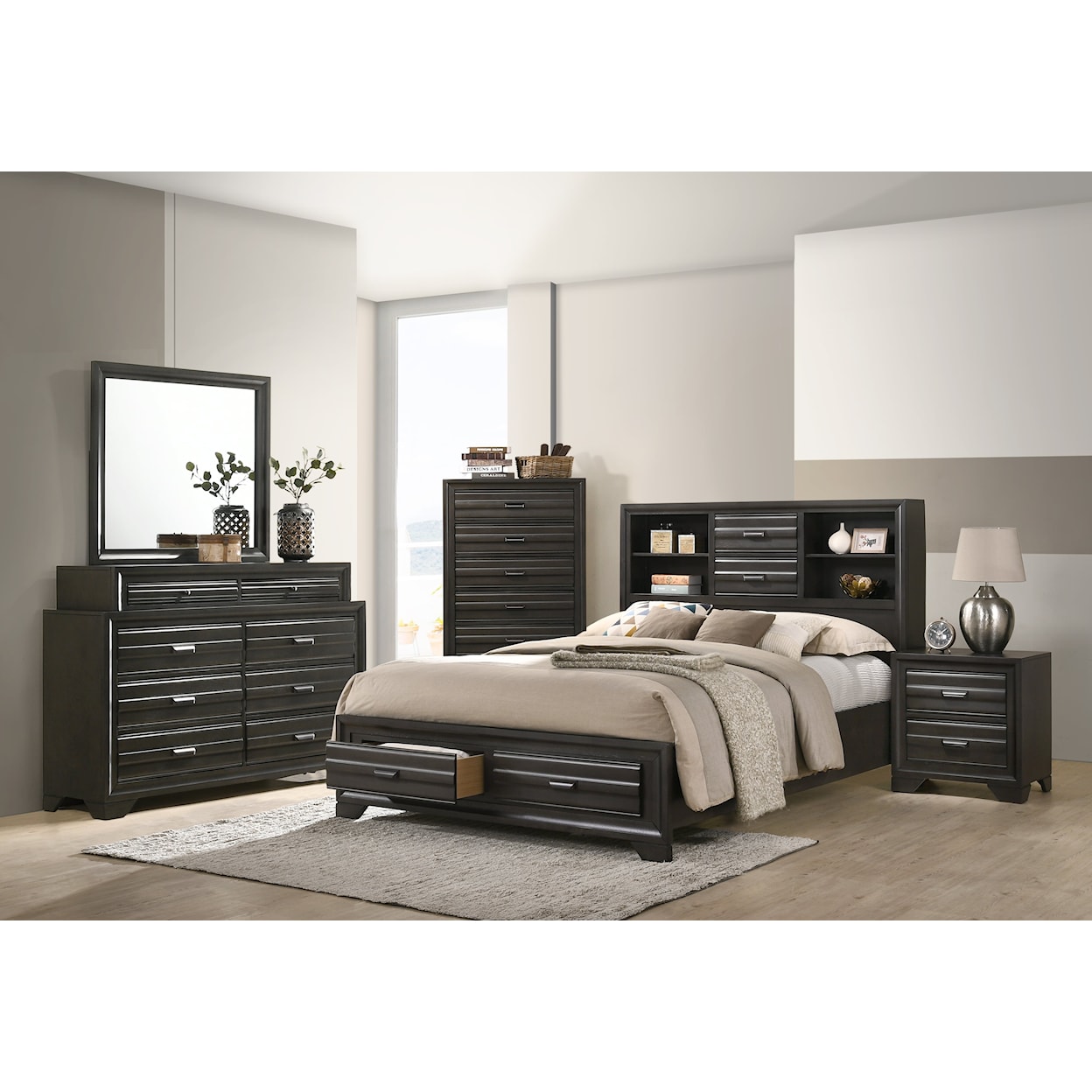 Lifestyle Timmy TIMMY GREY 4 PC QUEEN BEDROOM SET |