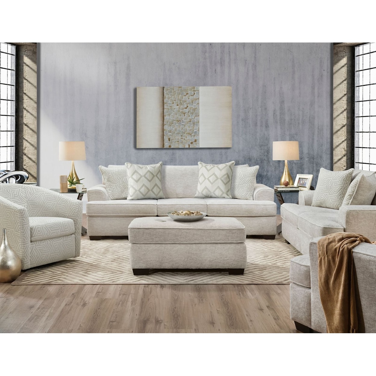 Behold Home Carlton CARLTON CREAM SOFA AND LOVESEAT |