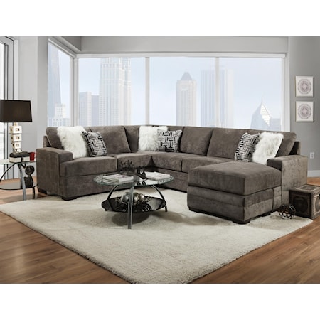 CHARCOAL CLOUD CHAISE SECTIONAL |