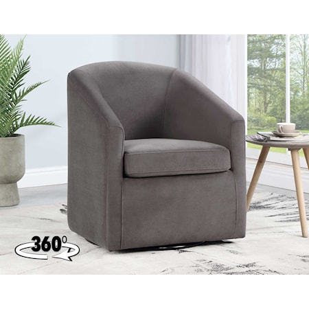 ARIANNA GREY SWIVEL ACCENT CHAIR |