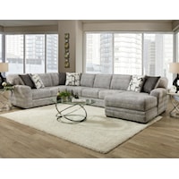 ZAFTIG DOVE 3PC RAF CHAISE | SECTIONAL