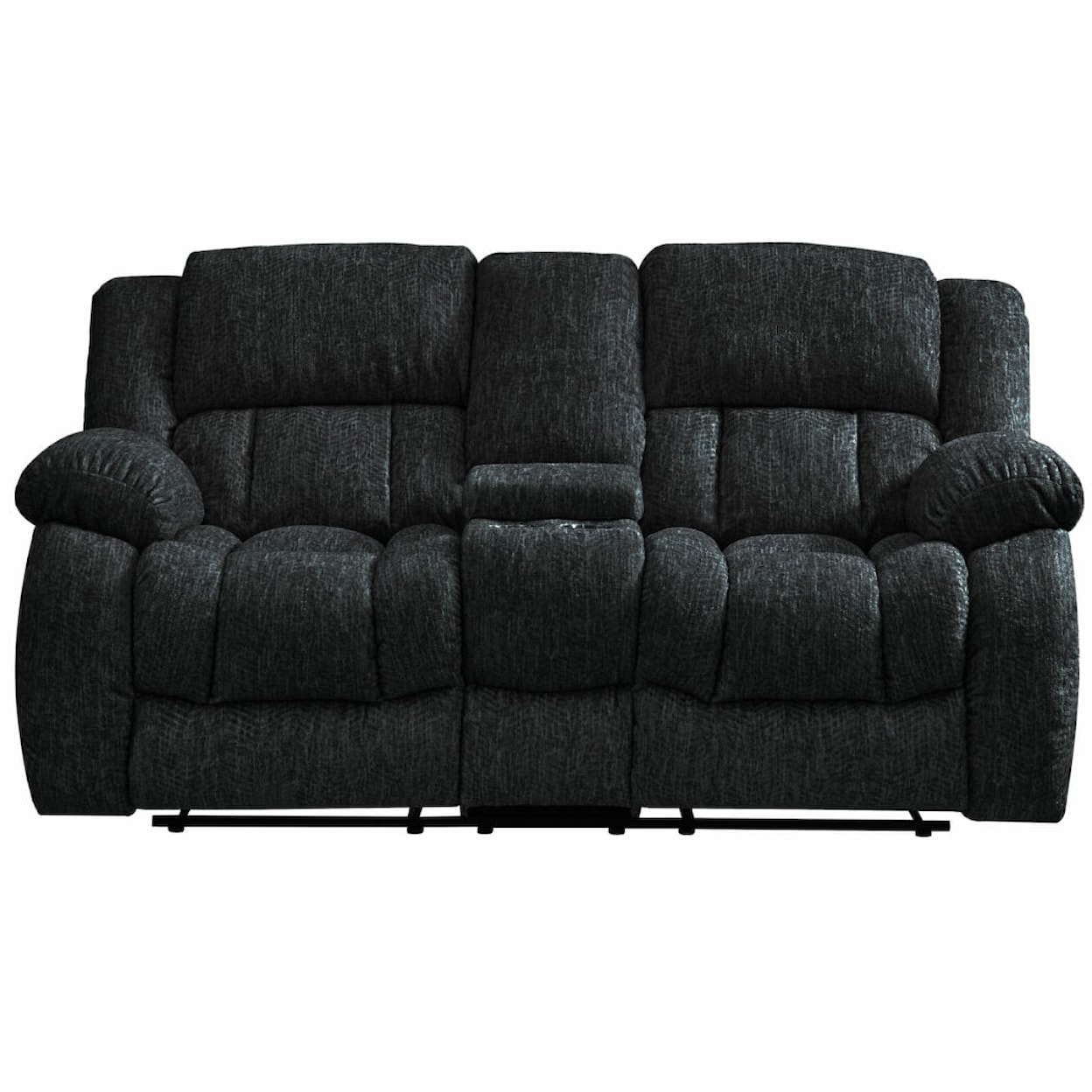 Global Furniture Mellow MELLOW BLACK DOUBLE RECLINING | CONSOLE LOVE