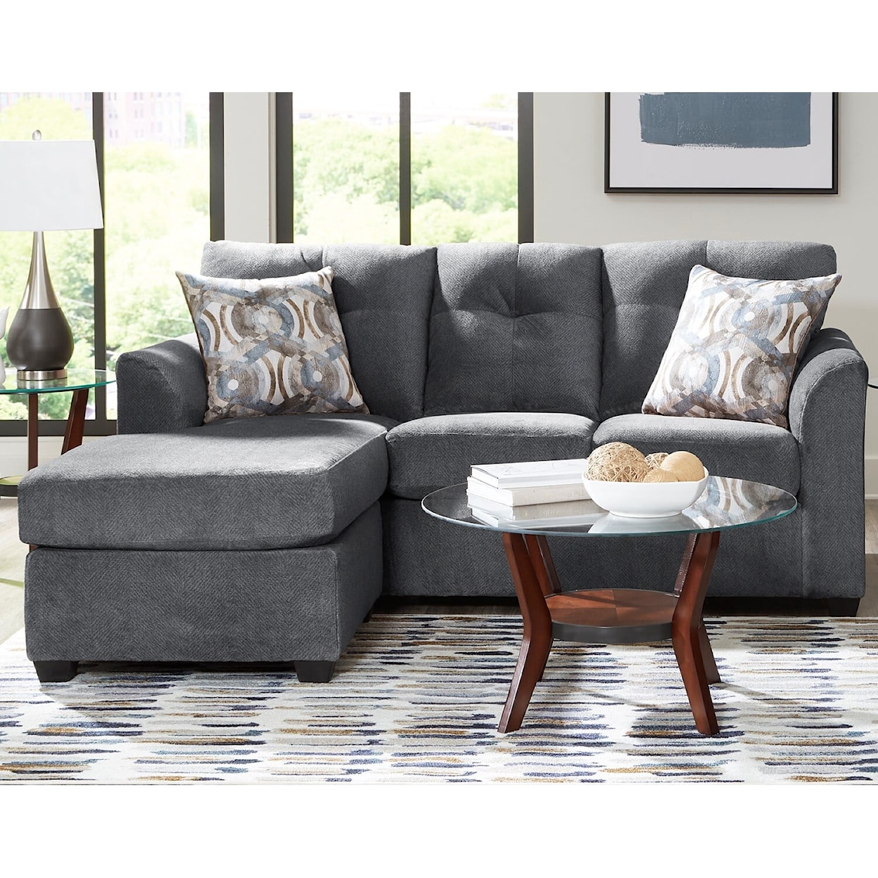 Behold Home Jordy JORDY CHARCOAL SOFA CHAISE |