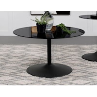 GEMMA BLACK METEL AND GLASS COFFEE | TABLE