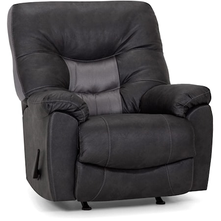 CHARCOAL TWO TONE ROCKING RECLINER |