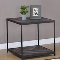 RUSTIC GREY END TABLE |