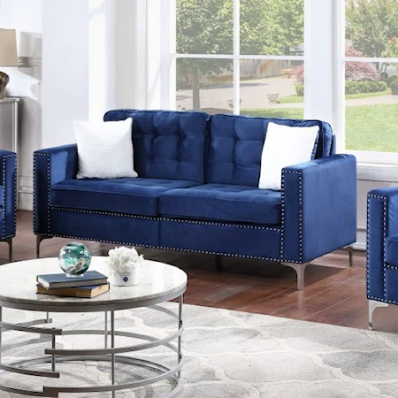 VELVET BLUE SOFA |