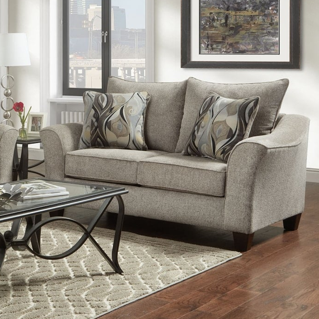 Affordable Furniture Platinum PLATINUM LOVESEAT |