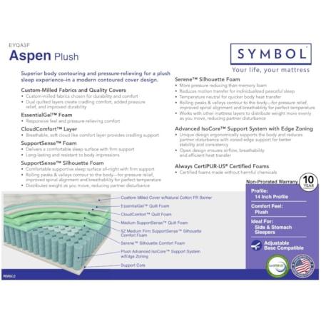 ASPEN PLUSH FULL MATTRESS |