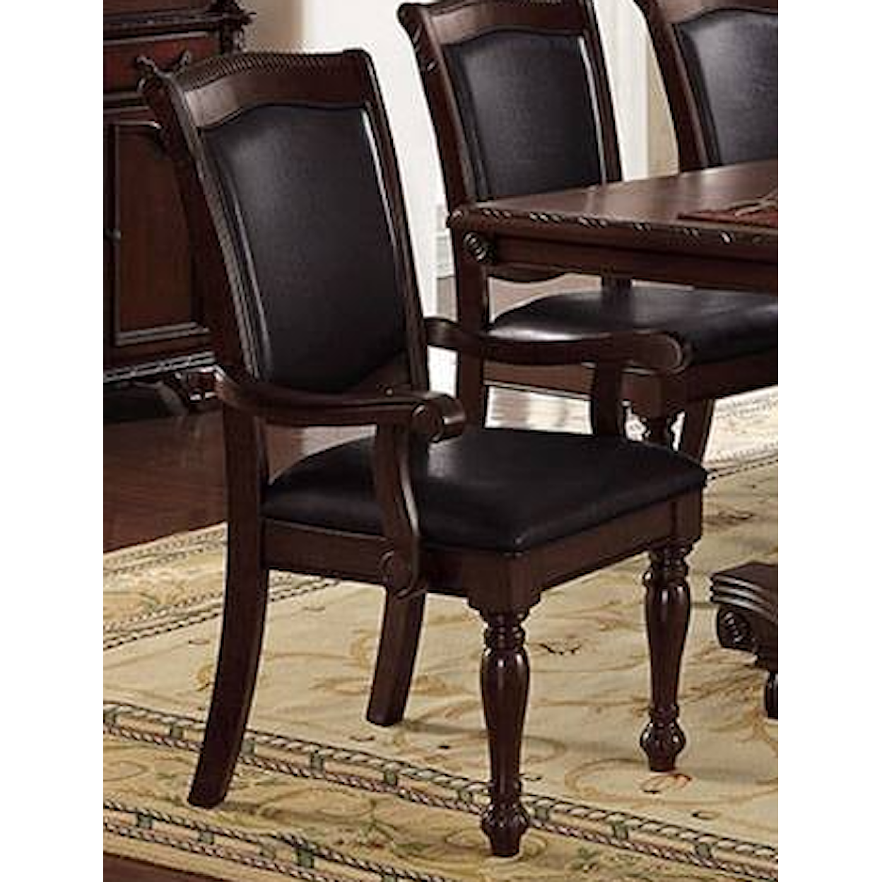 Poundex Fiona Dining Set FIONA DINING ARM CHAIR |