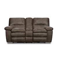 COMANCHE STEEL DOUBLE RECLINING. | LOVESEAT WITH CONSOLE