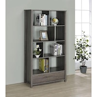 DILLON GREY BOOKCASE WITH DRAWERS |