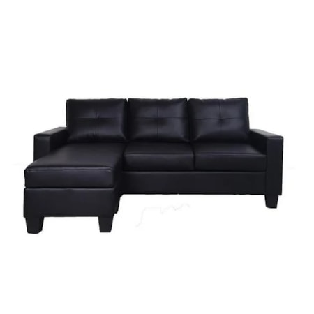 BLACK POLY SOFA CHAISE | .