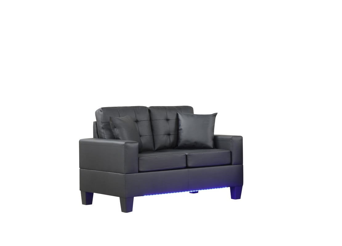 GENIE BLACK LOVESEAT &amp; SOFA CONSOLE | WITH U