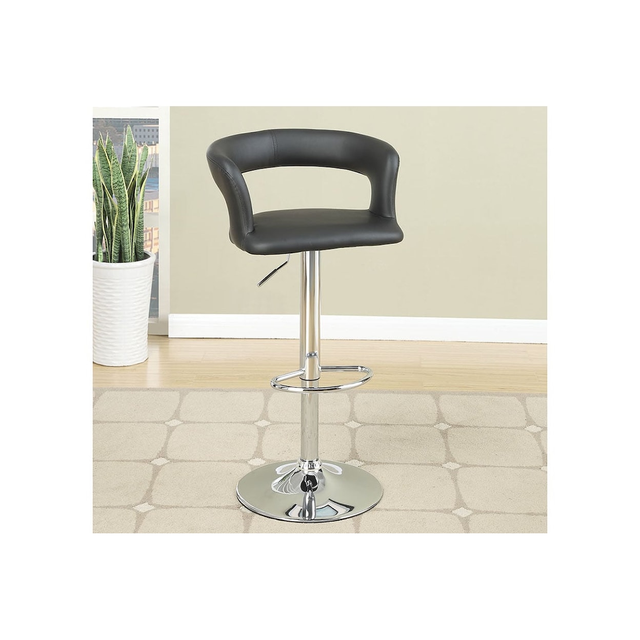 Poundex Barstools BLACK ADJUSTABLE  BARSTOOL |