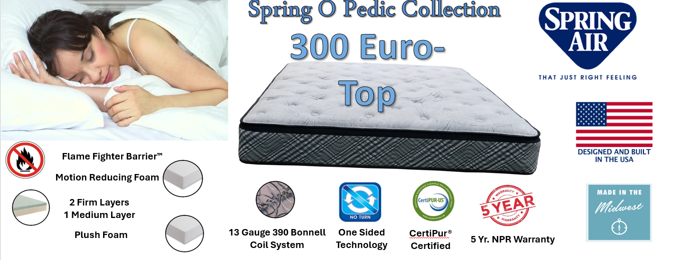 SPRING O PEDIC 300 EURO TOP QUEEN | MATTRESS