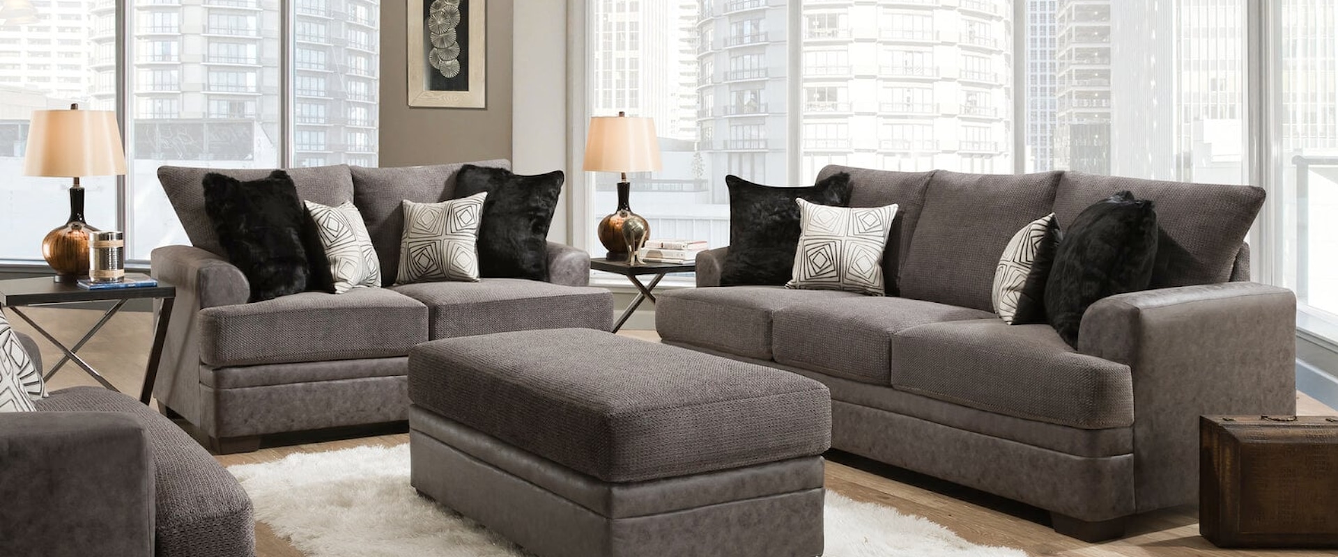 ALEJ GRAPHITE SOFA & LOVESEAT |