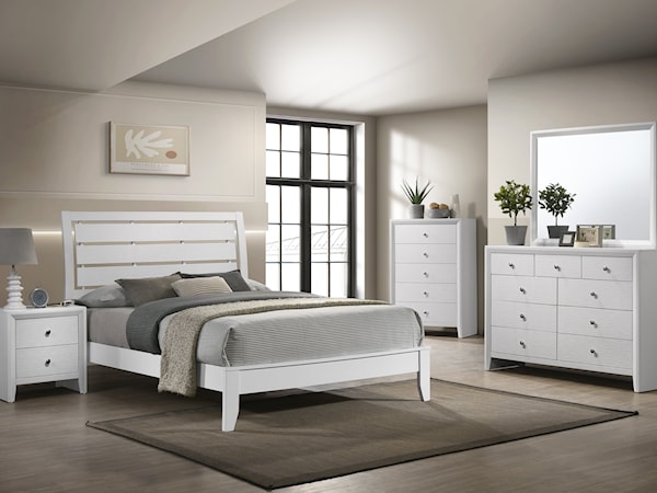 EVELYN WHITE 4 PIECE QUEEN BEDROOM | SET