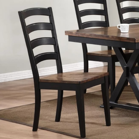 OXFORD BROWN AND BLACK 6 PIECE | DINING SET