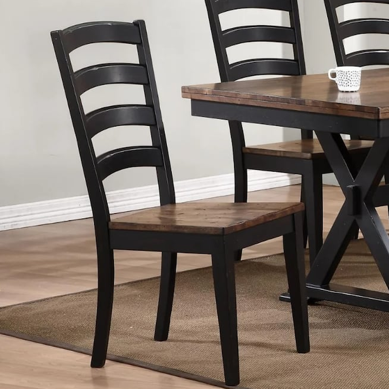 Urban Styles Oxford OXFORD BROWN AND BLACK 6 PIECE | DINING SET